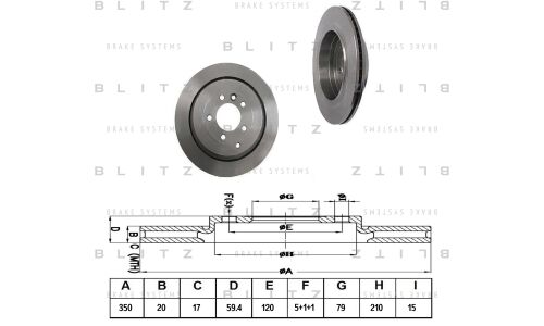 Диск тормозной Blitz, задний, арт. BS0287