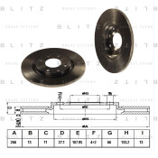 Диск тормозной Blitz, передний, арт. BS0150
