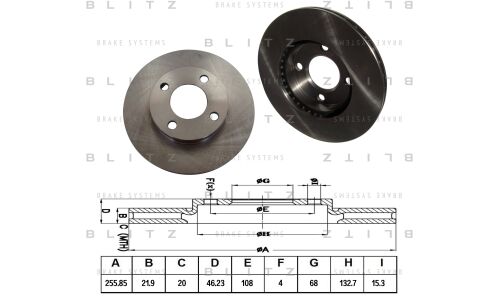 Диск тормозной Blitz, передний, арт. BS0101