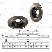 Диск тормозной Blitz, передний, арт. BS0105