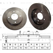 Диск тормозной Blitz, передний, арт. BS0127