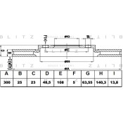 Диск тормозной Blitz, передний, арт. BS0202