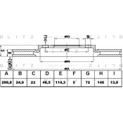 Диск тормозной Blitz, передний, арт. BS0206