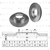 Диск тормозной Blitz, передний, арт. BS0376