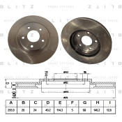 Диск тормозной Blitz, передний, арт. BS0382
