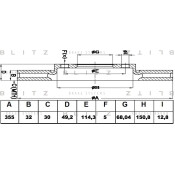 Диск тормозной Blitz, передний, арт. BS0413