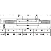 Диск тормозной Blitz, передний, арт. BS0330