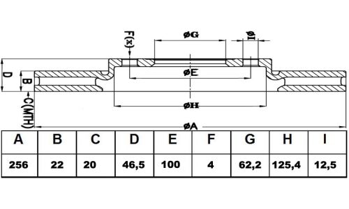 Диск тормозной Blitz, передний, арт. BS0445