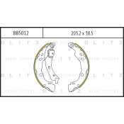 Колодки тормозные барабанные Blitz, комплект на ось (4 шт), арт. BB5012