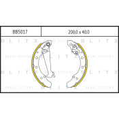 Колодки тормозные барабанные Blitz, комплект на ось (4 шт), арт. BB5017