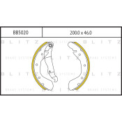 Колодки тормозные барабанные Blitz, комплект на ось (4 шт), арт. BB5020