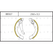 Колодки тормозные барабанные Blitz, комплект на ось (4 шт), арт. BB5027