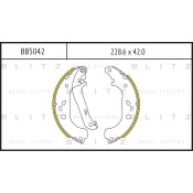 Колодки тормозные барабанные Blitz, комплект на ось (4 шт), арт. BB5042