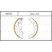 Колодки тормозные барабанные Blitz, комплект на ось (4 шт), арт. BB5050