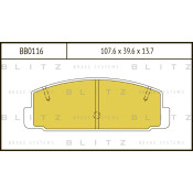 Колодки тормозные дисковые Blitz, задние, комплект на ось (4 шт), арт. BB0116