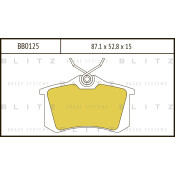 Колодки тормозные дисковые Blitz, задние, комплект на ось (4 шт), арт. BB0125