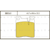 Колодки тормозные дисковые Blitz, передние, комплект на ось (4 шт), арт. BB0163