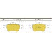Колодки тормозные дисковые Blitz, задние, комплект на ось (4 шт), арт. BB0218