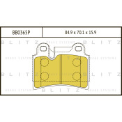 Колодки тормозные дисковые Blitz Performance, задние, комплект на ось (4 шт), арт. BB0365P
