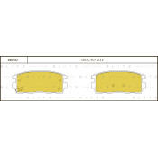 Колодки тормозные дисковые Blitz, задние, комплект на ось (4 шт), арт. BB0382