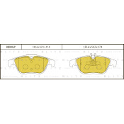 Колодки тормозные дисковые Blitz Performance, передние, комплект на ось (4 шт), арт. BB0406P