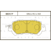 Колодки тормозные дисковые Blitz Performance, задние, комплект на ось (4 шт), арт. BB0457P