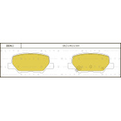Колодки тормозные дисковые Blitz, задние, комплект на ось (4 шт), арт. BB0463
