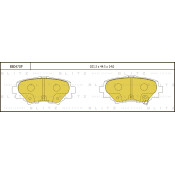 Колодки тормозные дисковые Blitz Performance, задние, комплект на ось (4 шт), арт. BB0470P