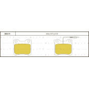 Колодки тормозные дисковые Blitz, задние, комплект на ось (4 шт), арт. BB0139