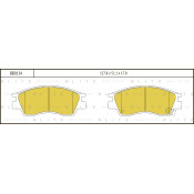 Колодки тормозные дисковые Blitz, передние, комплект на ось (4 шт), арт. BB0134