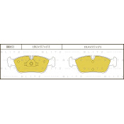 Колодки тормозные дисковые Blitz, передние, комплект на ось (4 шт), арт. BB0153