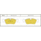 Колодки тормозные дисковые Blitz, передние, комплект на ось (4 шт), арт. BB0154