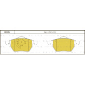 Колодки тормозные дисковые Blitz, передние, комплект на ось (4 шт), арт. BB0156
