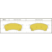 Колодки тормозные дисковые Blitz, передние, комплект на ось (4 шт), арт. BB0165