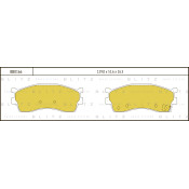 Колодки тормозные дисковые Blitz, передние, комплект на ось (4 шт), арт. BB0166