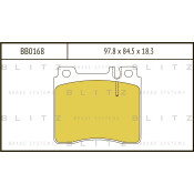Колодки тормозные дисковые Blitz, передние, комплект на ось (4 шт), арт. BB0168
