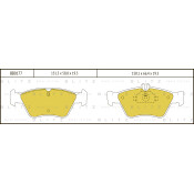 Колодки тормозные дисковые Blitz, передние, комплект на ось (4 шт), арт. BB0177