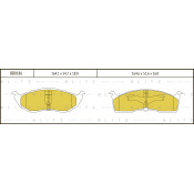 Колодки тормозные дисковые Blitz, передние, комплект на ось (4 шт), арт. BB0186