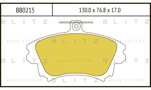 Колодки тормозные дисковые Blitz, передние, комплект на ось (4 шт), арт. BB0215
