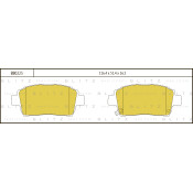 Колодки тормозные дисковые Blitz, передние, комплект на ось (4 шт), арт. BB0223