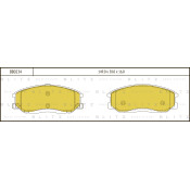 Колодки тормозные дисковые Blitz, передние, комплект на ось (4 шт), арт. BB0234