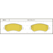 Колодки тормозные дисковые Blitz, передние, комплект на ось (4 шт), арт. BB0242
