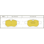 Колодки тормозные дисковые Blitz, передние, комплект на ось (4 шт), арт. BB0271