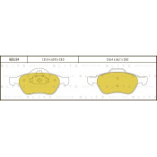 Колодки тормозные дисковые Blitz, передние, комплект на ось (4 шт), арт. BB0284