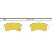 Колодки тормозные дисковые Blitz, передние, комплект на ось (4 шт), арт. BB0287