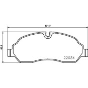 Колодки тормозные дисковые Brembo, комплект на ось (4 шт), арт. P24171