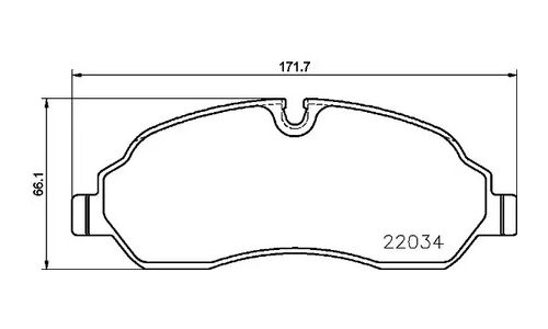 Колодки тормозные дисковые Brembo, комплект на ось (4 шт), арт. P24171