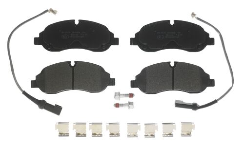 Колодки тормозные дисковые Brembo, комплект на ось (4 шт), арт. P24171