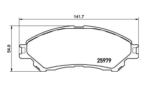 Колодки тормозные дисковые Brembo, комплект на ось (4 шт), арт. P79032