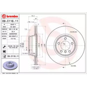 Диск тормозной Brembo вентилируемый, арт. 09C11611